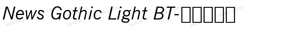 News Gothic Light BT字体转换